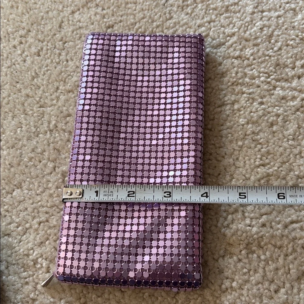 RSVP Women’s Purple Metal Mesh Cosmetic Bag/Clutch Bag